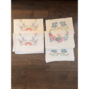 Handmade | Dining | Vintage Dresser Scarf Table Runner Delft Blue Linen  Embroidered White 34x 2 | Poshmark